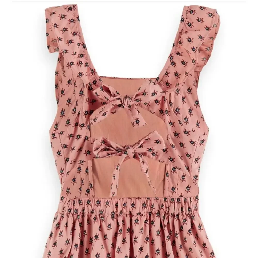 Scotch & Soda All over Print Pinafore Girl's Sundress size 8 NEW